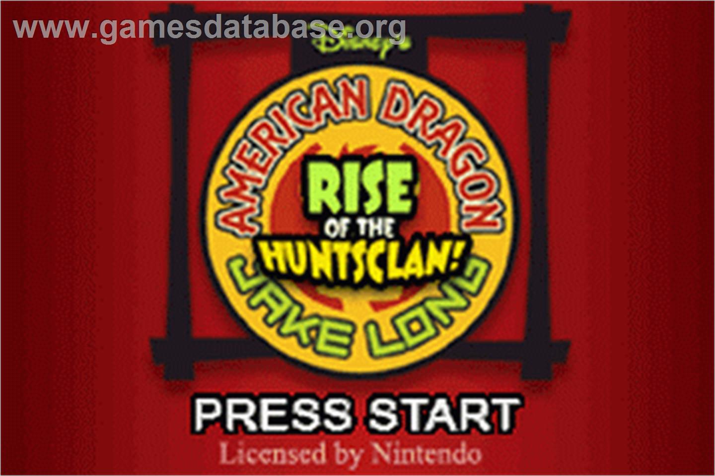 American Dragon: Jake Long - Rise of the Huntsclan - Nintendo Game Boy Advance - Artwork - Title Screen