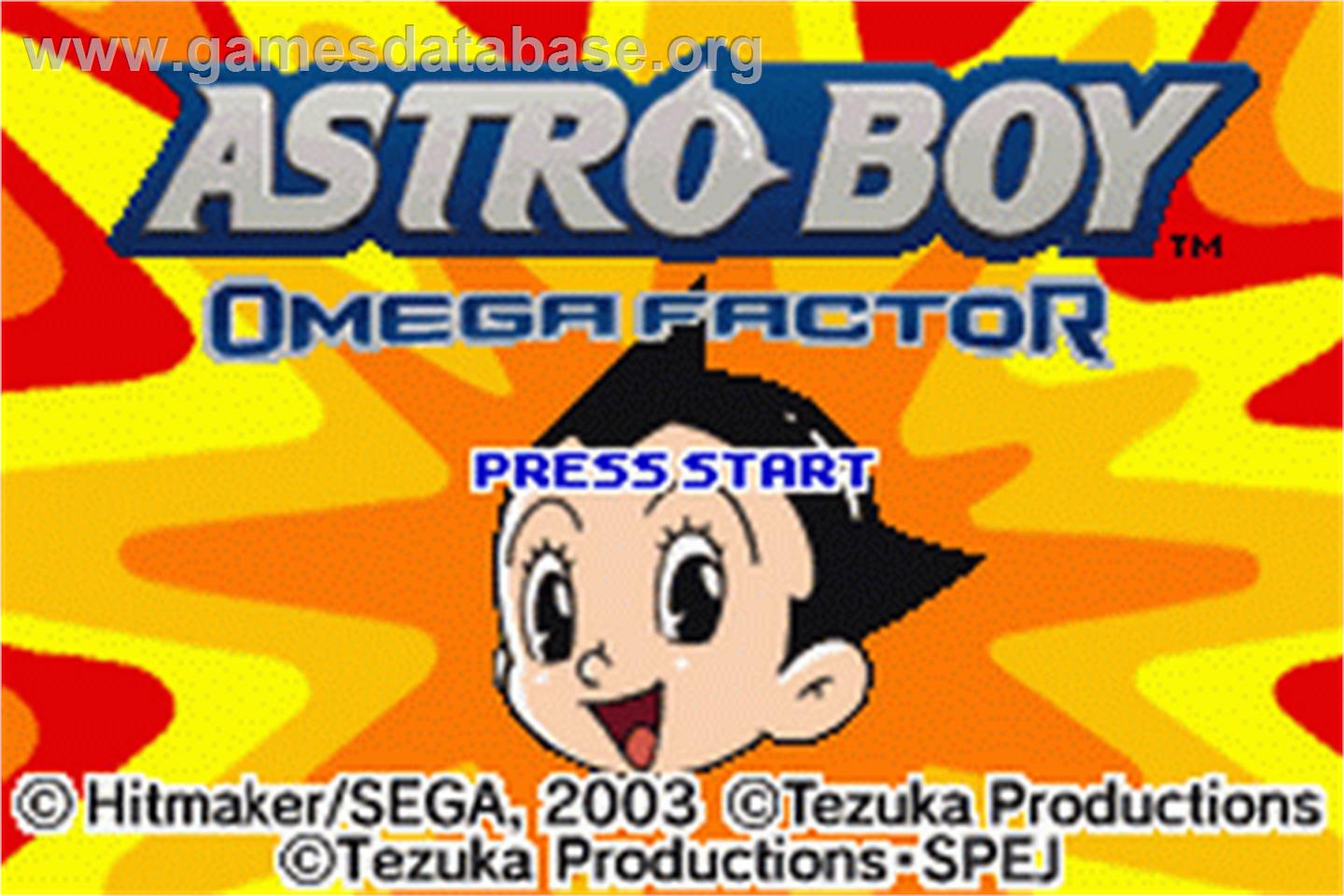 Astro Boy: Omega Factor - Nintendo Game Boy Advance - Artwork - Title Screen