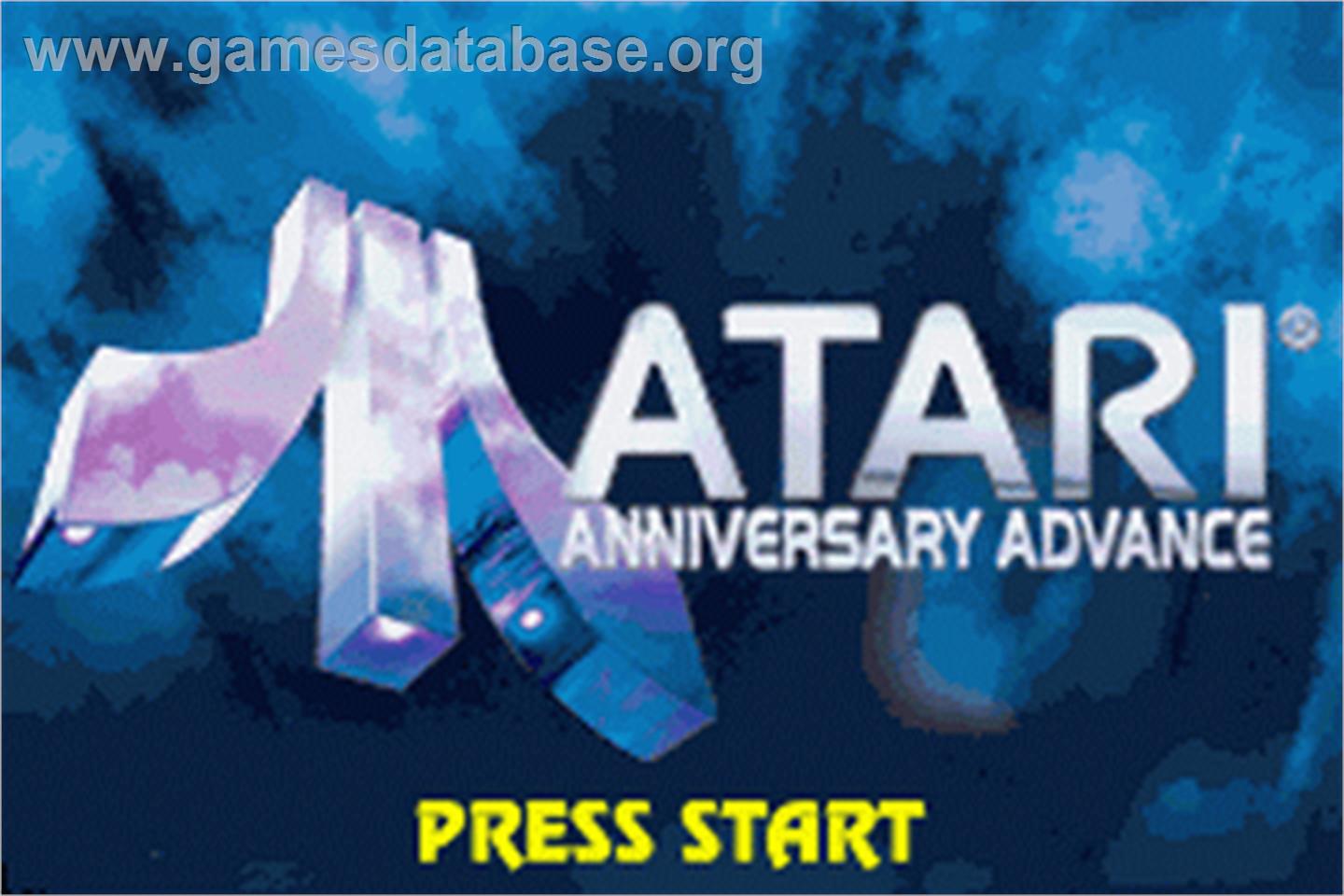 Atari Anniversary Advance - Nintendo Game Boy Advance - Artwork - Title Screen