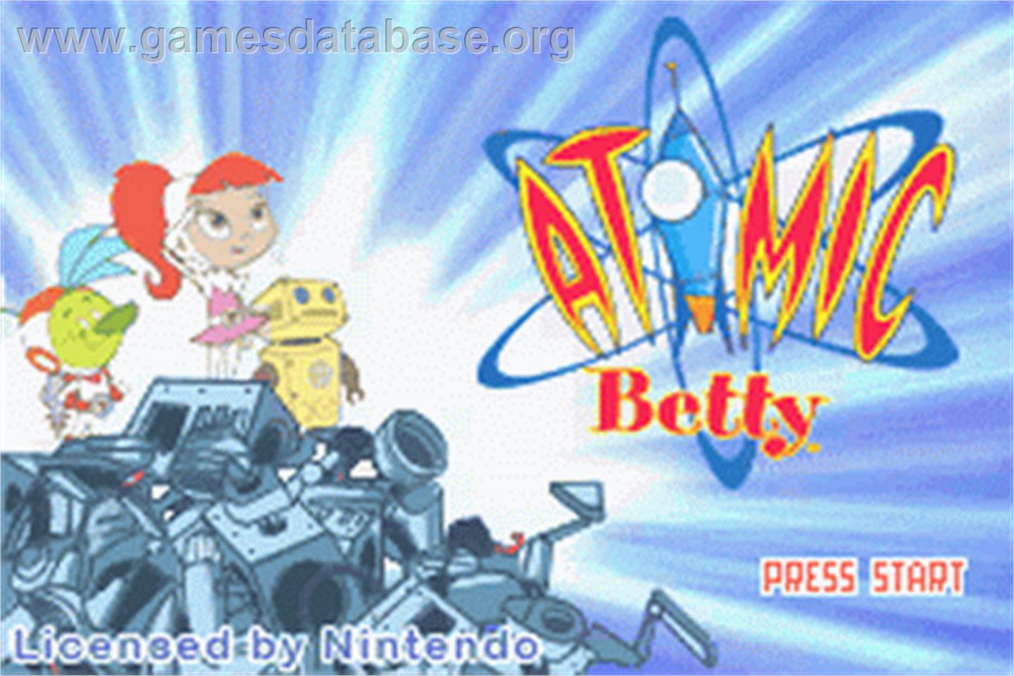 Atomic Betty - Nintendo Game Boy Advance - Artwork - Title Screen