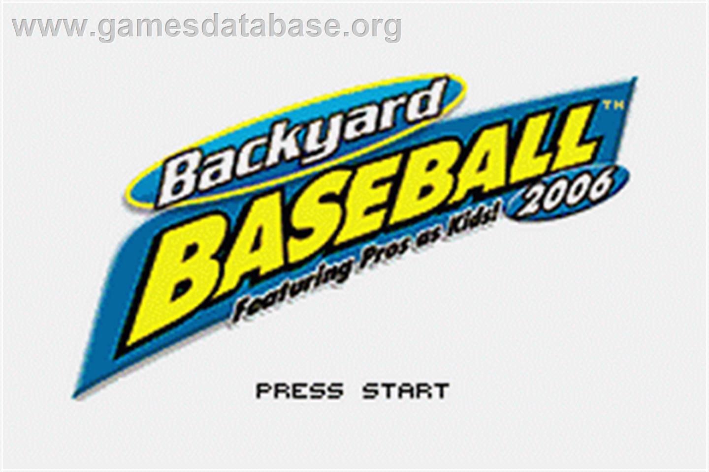 Backyard Basketball 2007 - Nintendo Game Boy Advance - Artwork - Title Screen