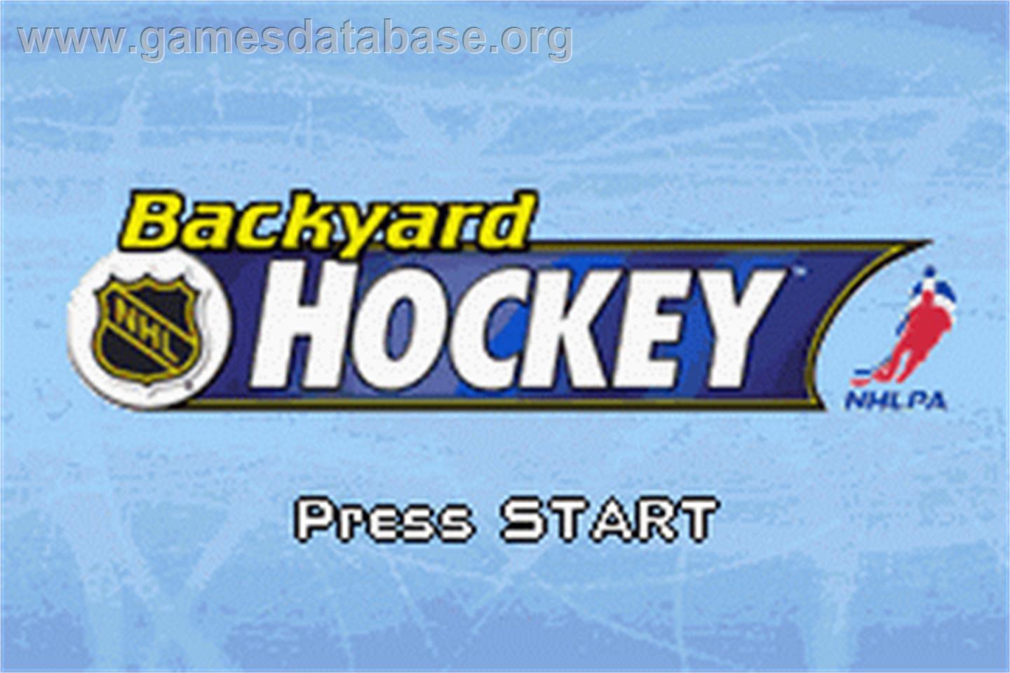 Backyard Hockey - Nintendo Game Boy Advance - Artwork - Title Screen