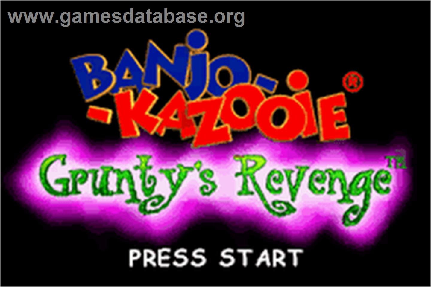 Banjo-Kazooie: Grunty's Revenge - Nintendo Game Boy Advance - Artwork - Title Screen