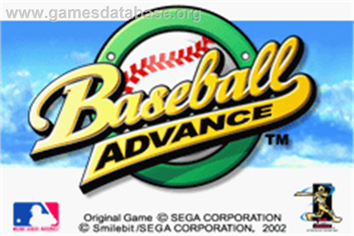 Baseball Advance - Nintendo Game Boy Advance - Artwork - Title Screen