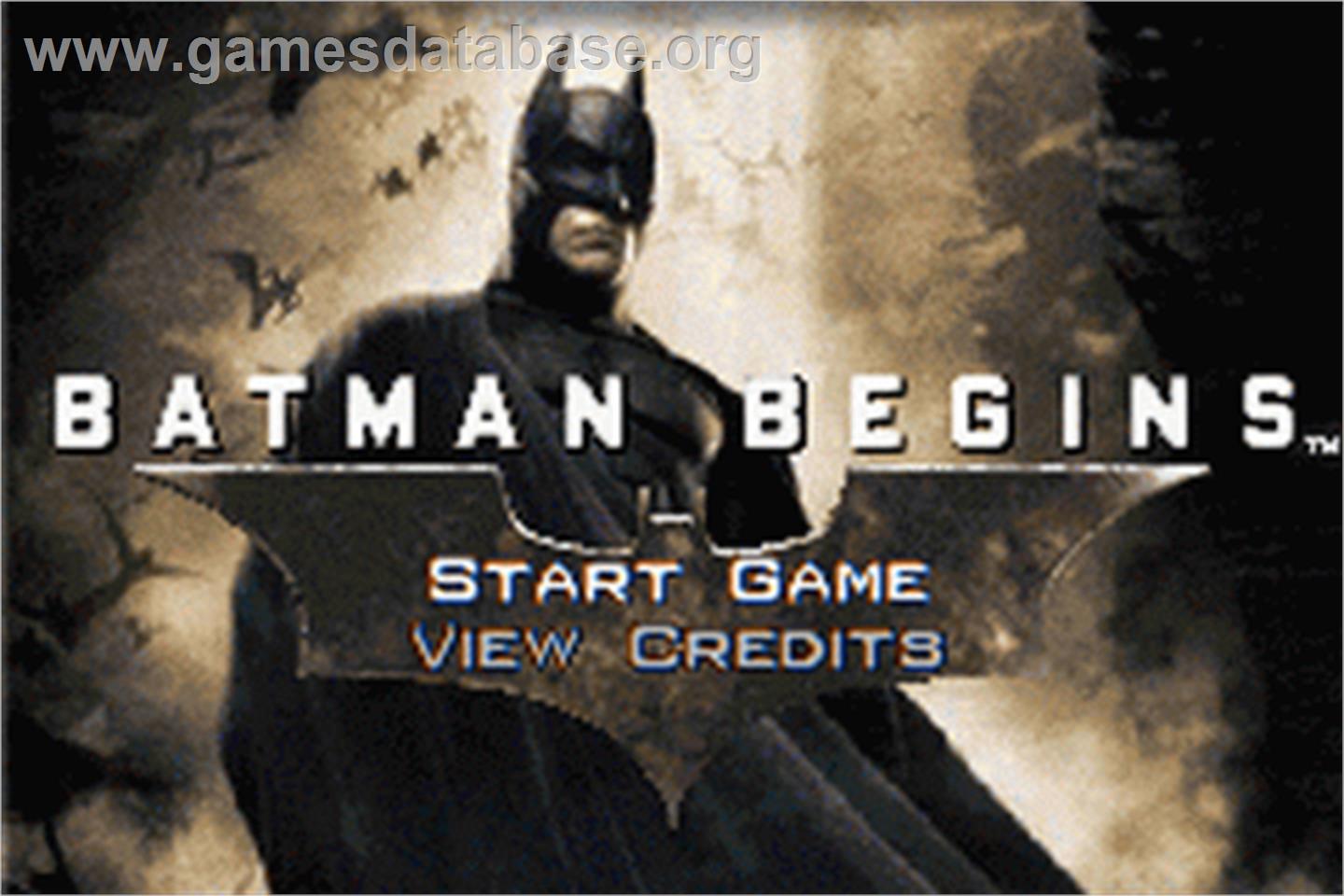 Batman Begins - Nintendo Game Boy Advance - Artwork - Title Screen