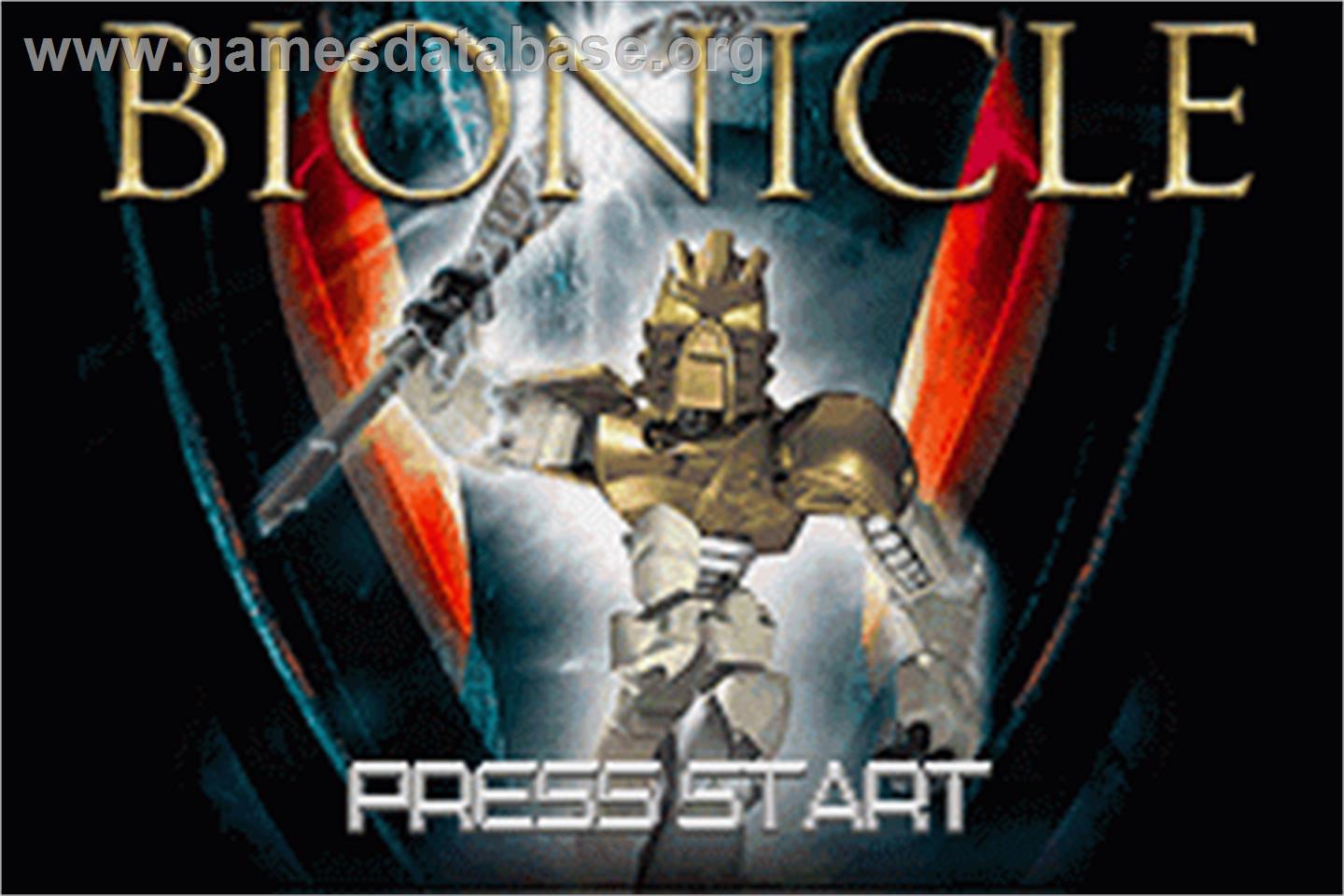 Bionicle: Matoran Adventures - Nintendo Game Boy Advance - Artwork - Title Screen