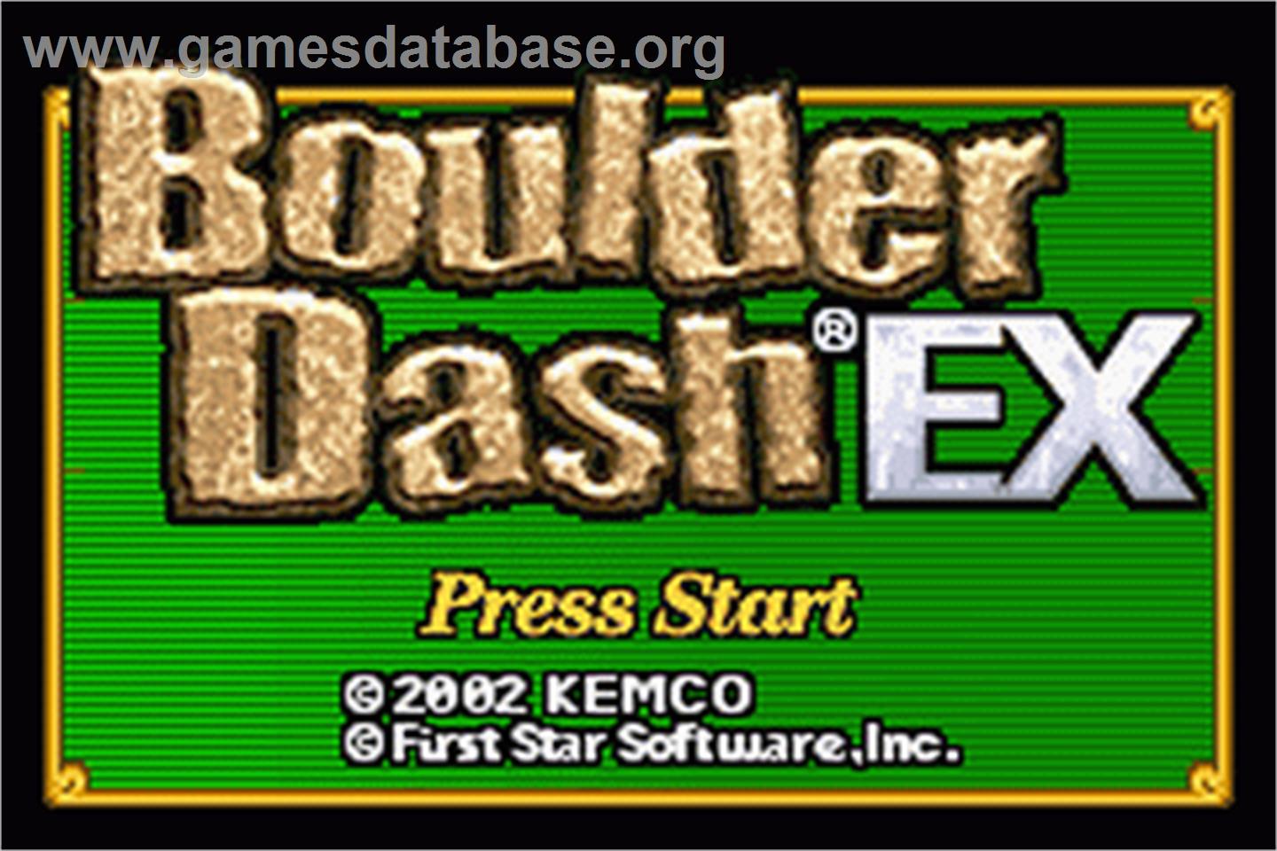 Boulder Dash EX - Nintendo Game Boy Advance - Artwork - Title Screen