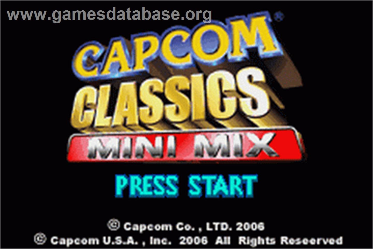 Capcom Classics: Mini Mix - Nintendo Game Boy Advance - Artwork - Title Screen