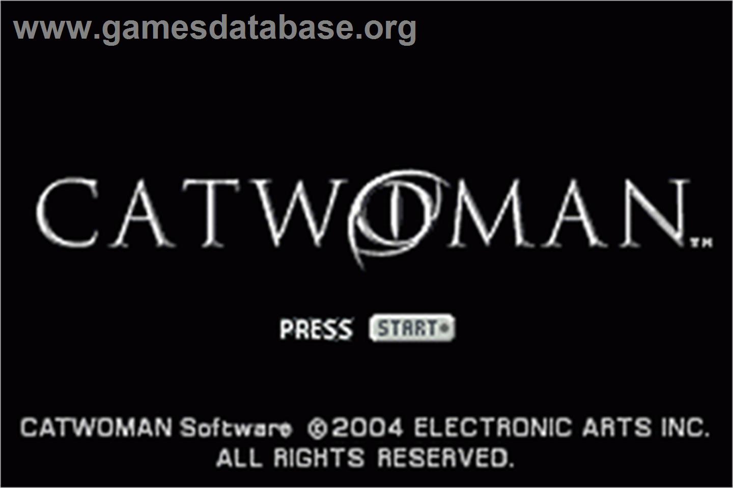 Catwoman - Nintendo Game Boy Advance - Artwork - Title Screen