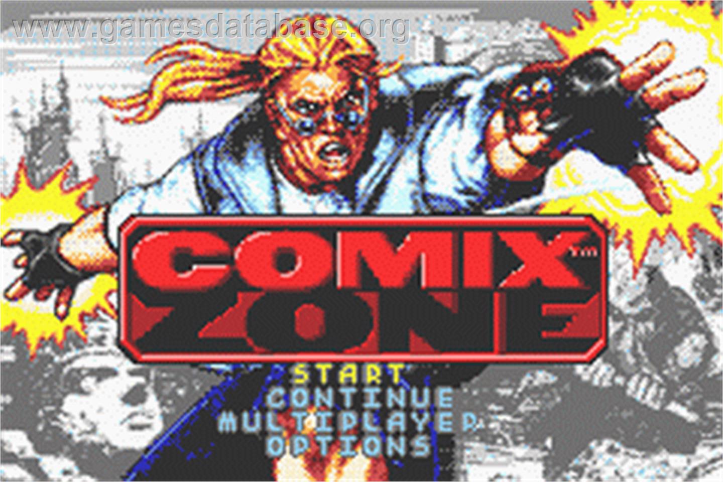 Comix Zone - Nintendo Game Boy Advance - Artwork - Title Screen