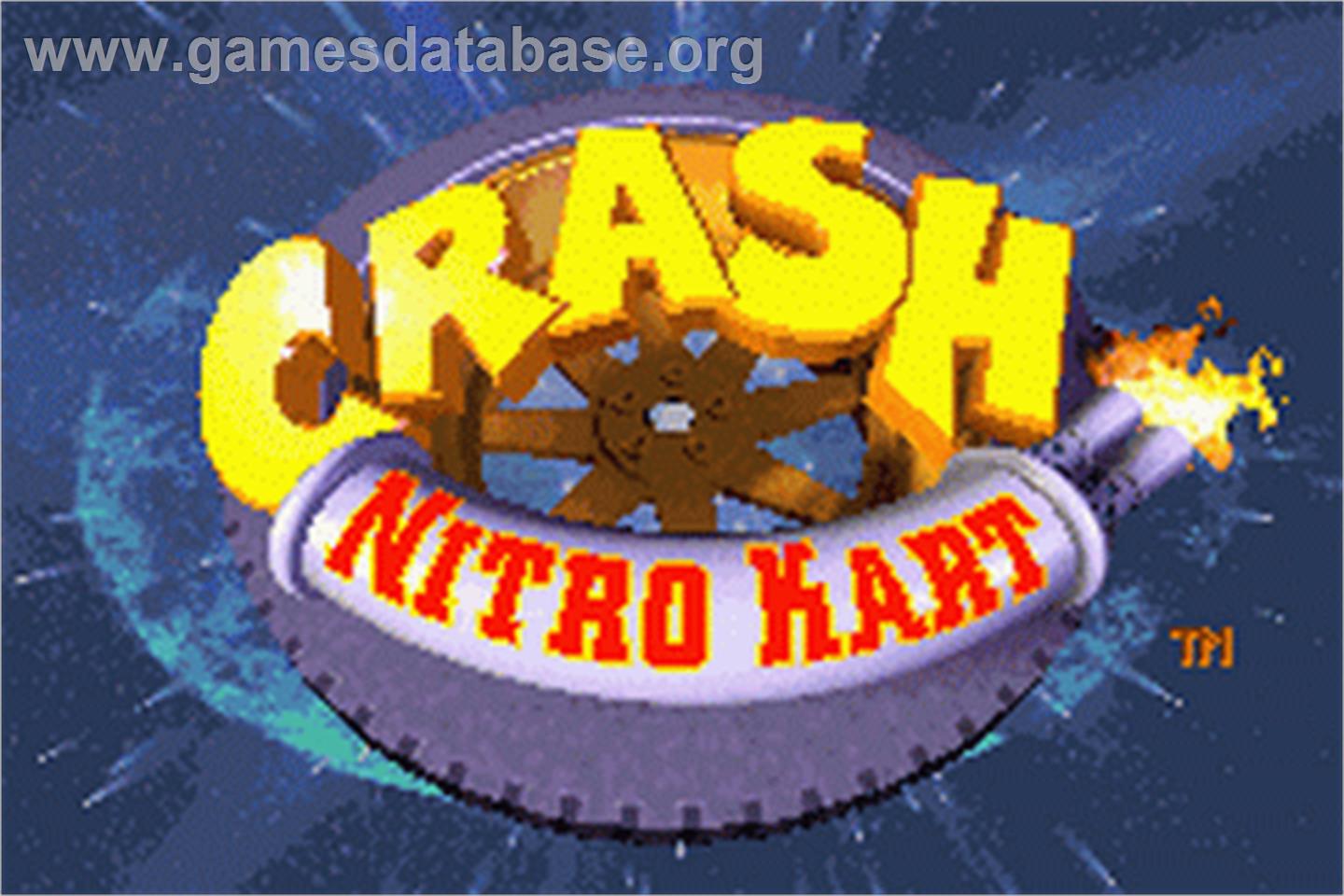 Crash Nitro Kart - Nintendo Game Boy Advance - Artwork - Title Screen