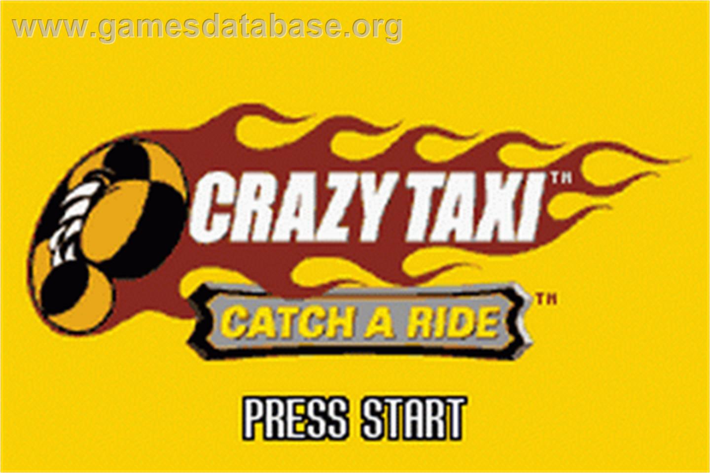 Crazy Taxi: Catch a Ride - Nintendo Game Boy Advance - Artwork - Title Screen