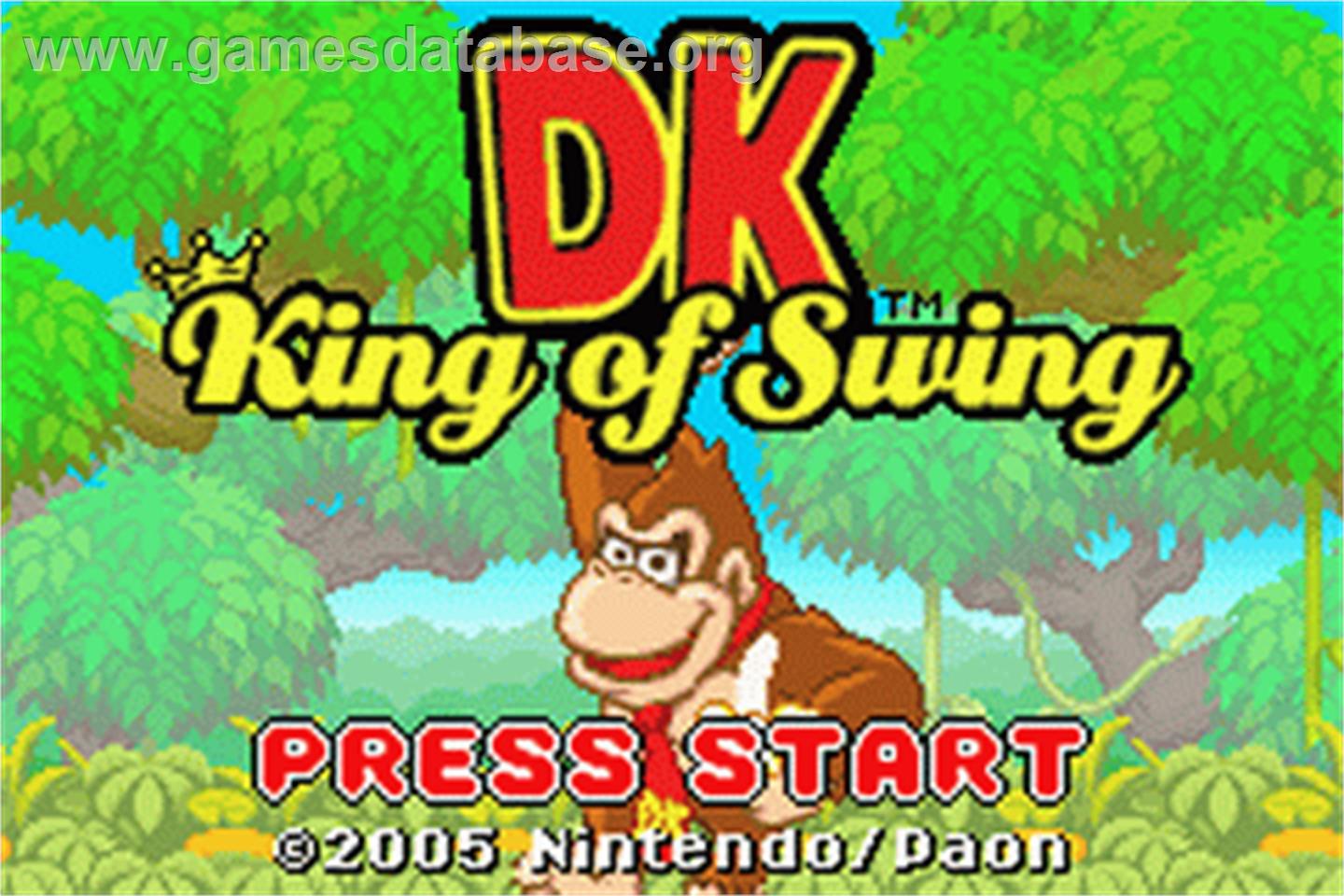 DK: King of Swing - Nintendo Game Boy Advance - Artwork - Title Screen