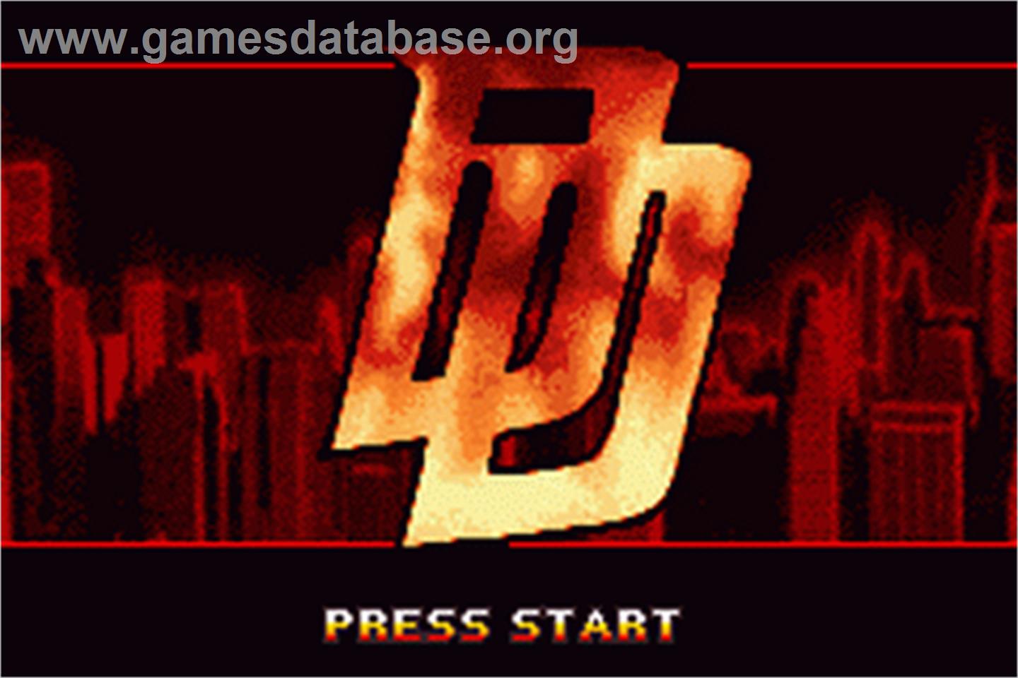 Daredevil - Nintendo Game Boy Advance - Artwork - Title Screen