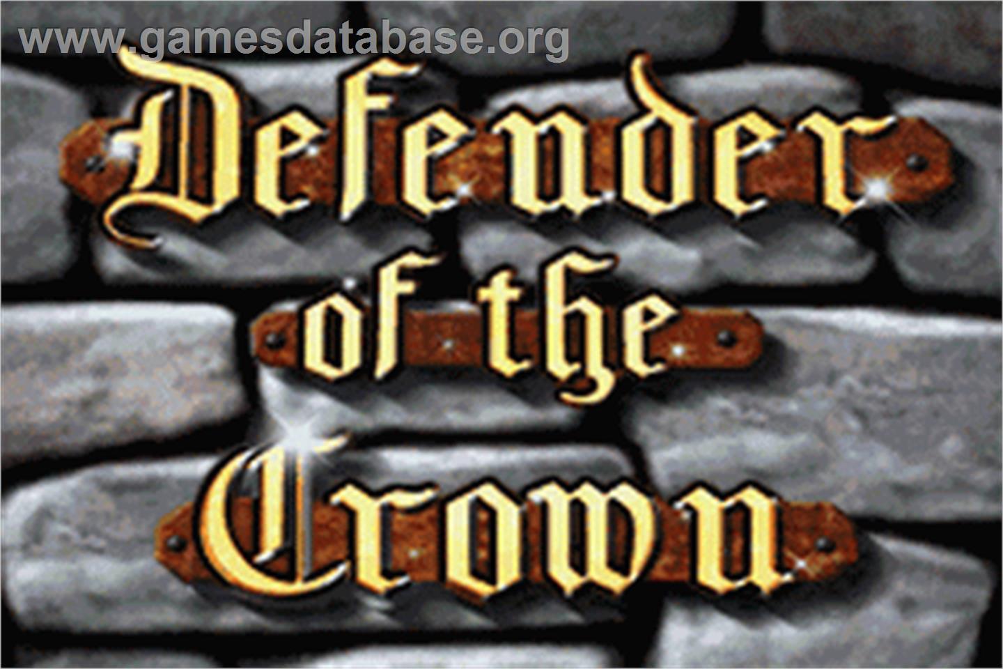 Defender of the Crown - Nintendo Game Boy Advance - Artwork - Title Screen