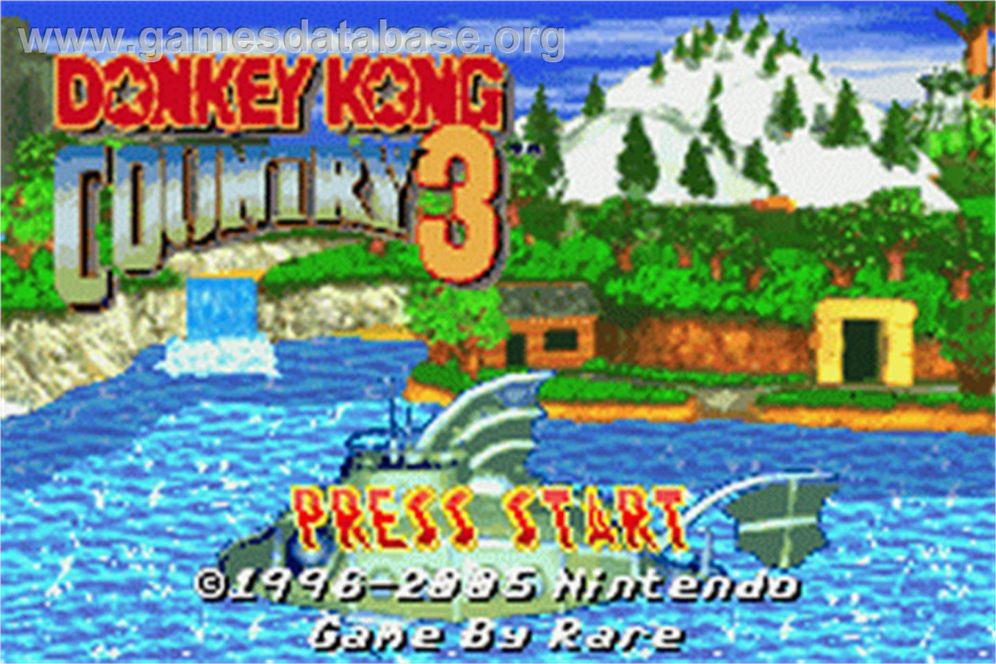 Donkey Kong Country 3: Dixie Kong's Double Trouble - Nintendo Game Boy Advance - Artwork - Title Screen