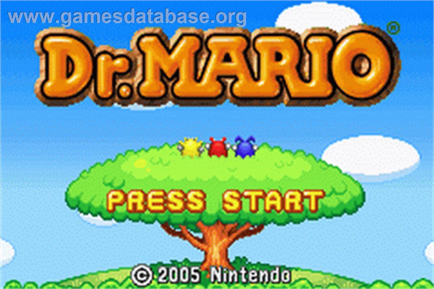 Dr. Mario & Puzzle League - Nintendo Game Boy Advance - Artwork - Title Screen