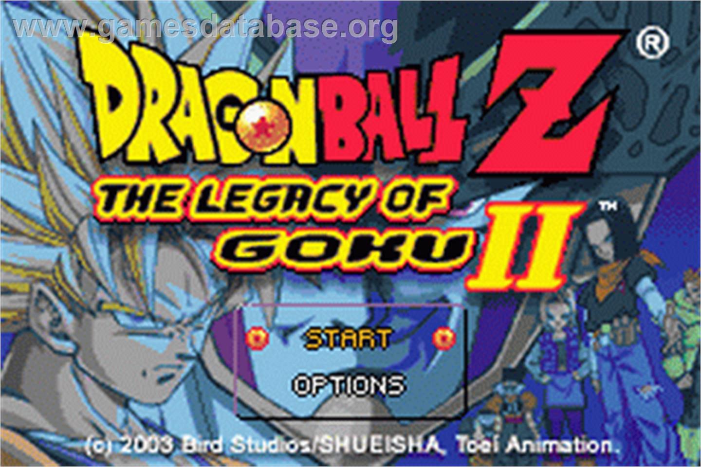 Dragonball Z: Legacy of Goku 2 - Nintendo Game Boy Advance - Artwork - Title Screen