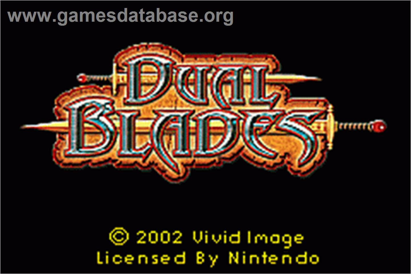 Dual Blades - Nintendo Game Boy Advance - Artwork - Title Screen