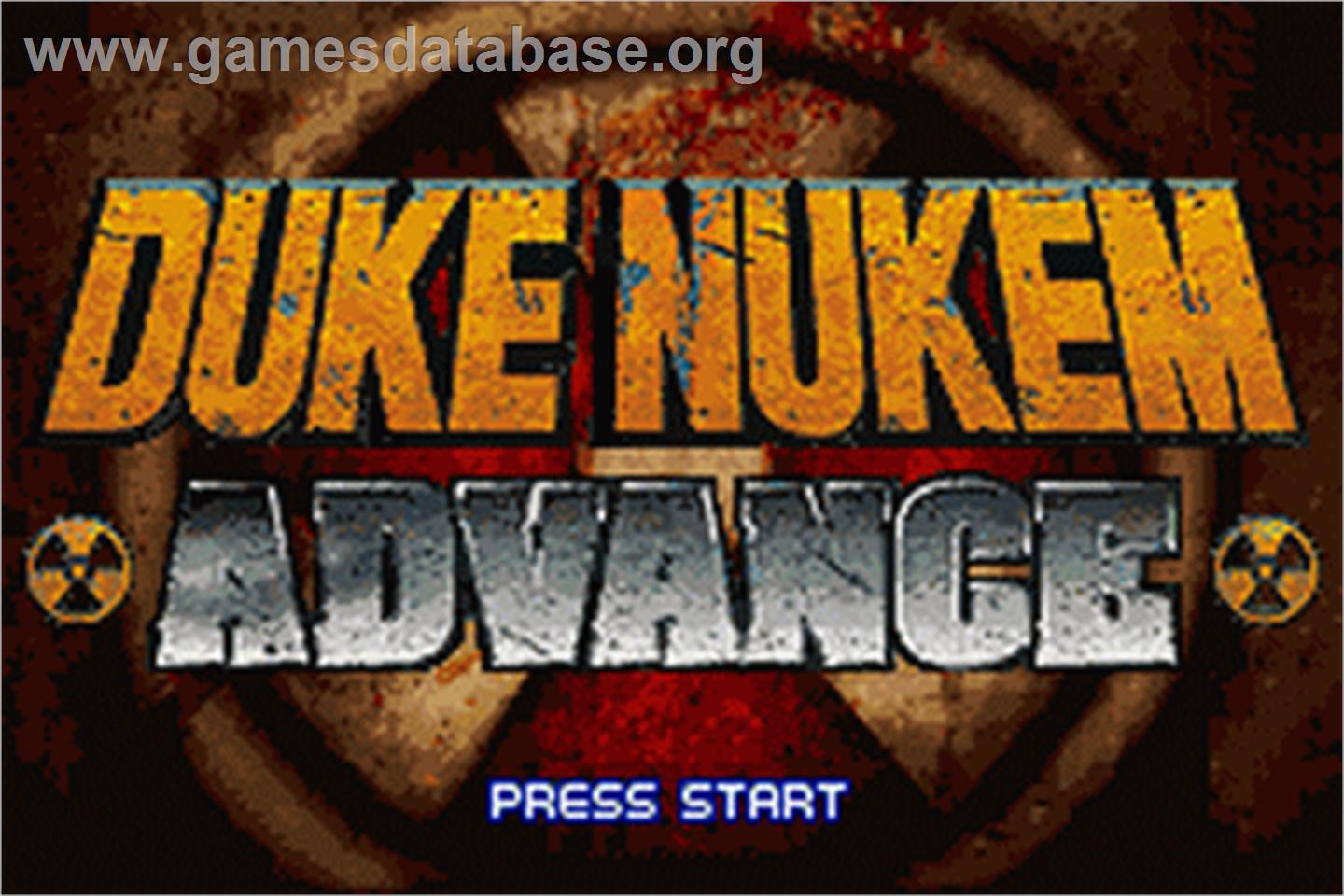 Duke Nukem Advance - Nintendo Game Boy Advance - Artwork - Title Screen