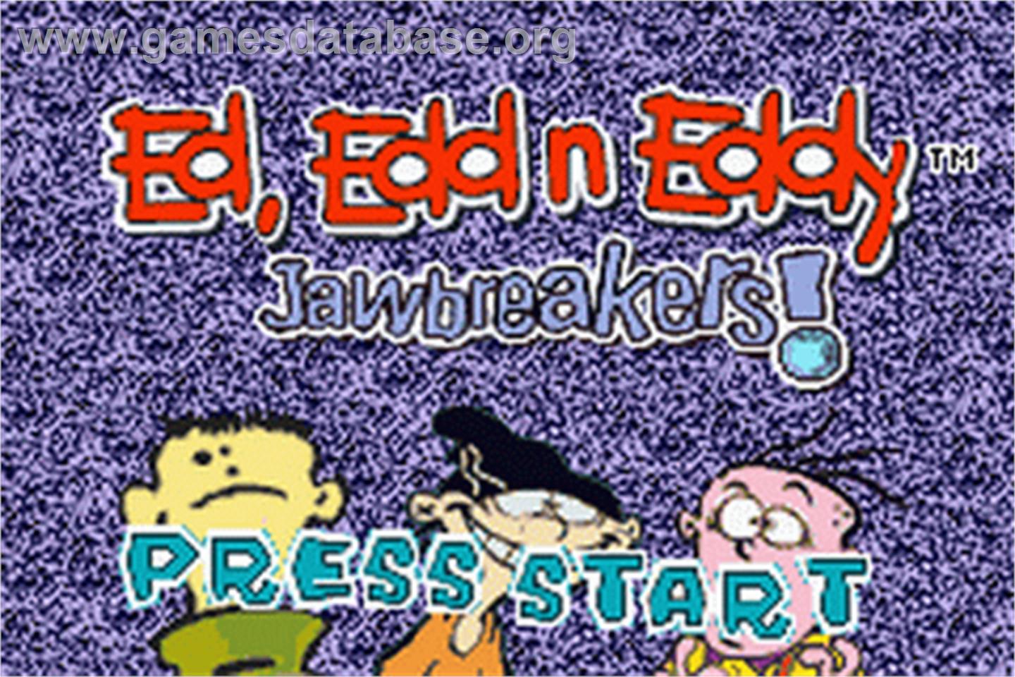 Ed, Edd n Eddy: Jawbreakers - Nintendo Game Boy Advance - Artwork - Title Screen