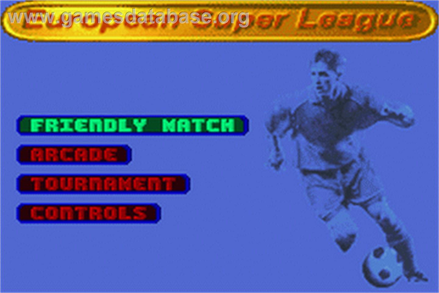 European Super League - Nintendo Game Boy Advance - Artwork - Title Screen