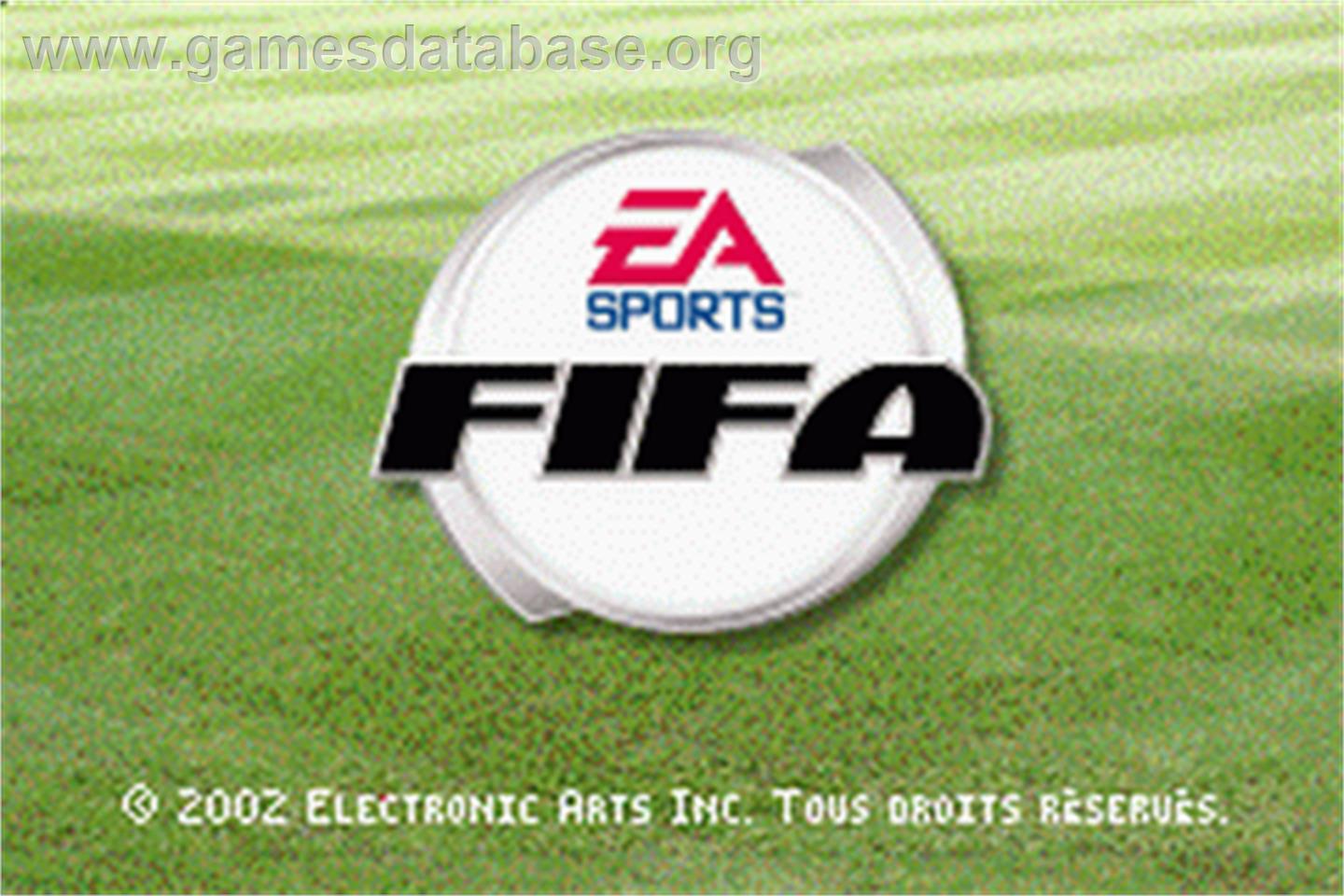 FIFA 2003 - Nintendo Game Boy Advance - Artwork - Title Screen