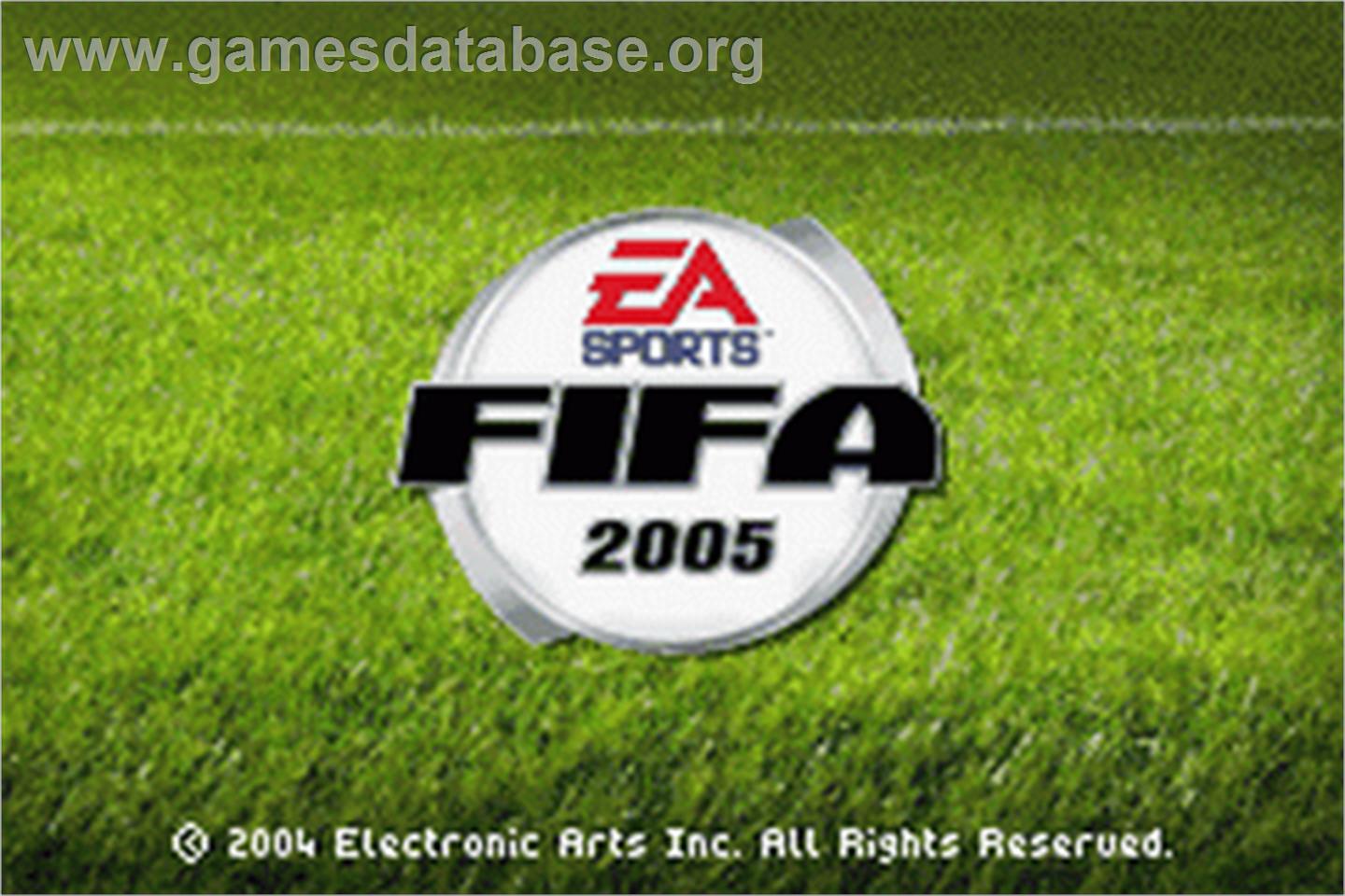 FIFA 2005 - Nintendo Game Boy Advance - Artwork - Title Screen