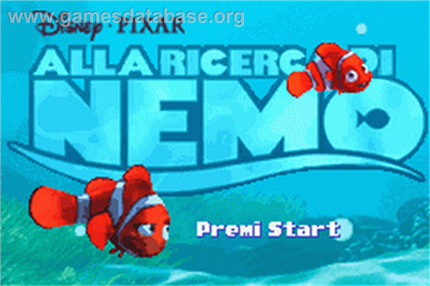 Finding Nemo - Nintendo Game Boy Advance - Artwork - Title Screen