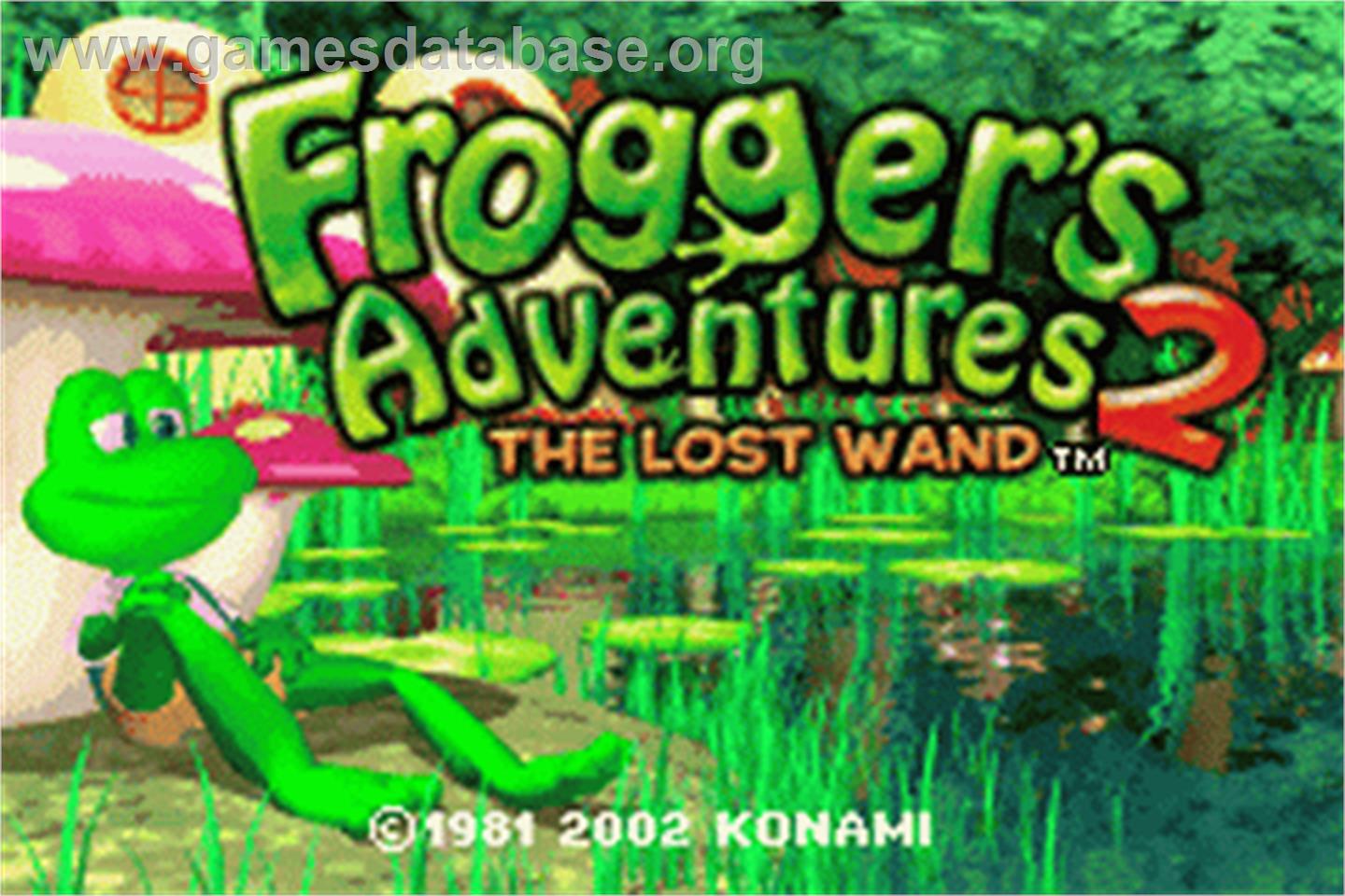Frogger's Adventures 2: The Lost Wand - Nintendo Game Boy Advance - Artwork - Title Screen