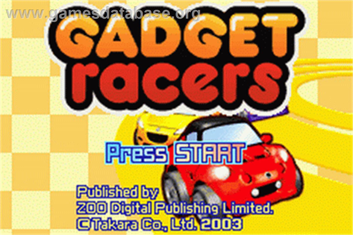Gadget Racers - Nintendo Game Boy Advance - Artwork - Title Screen