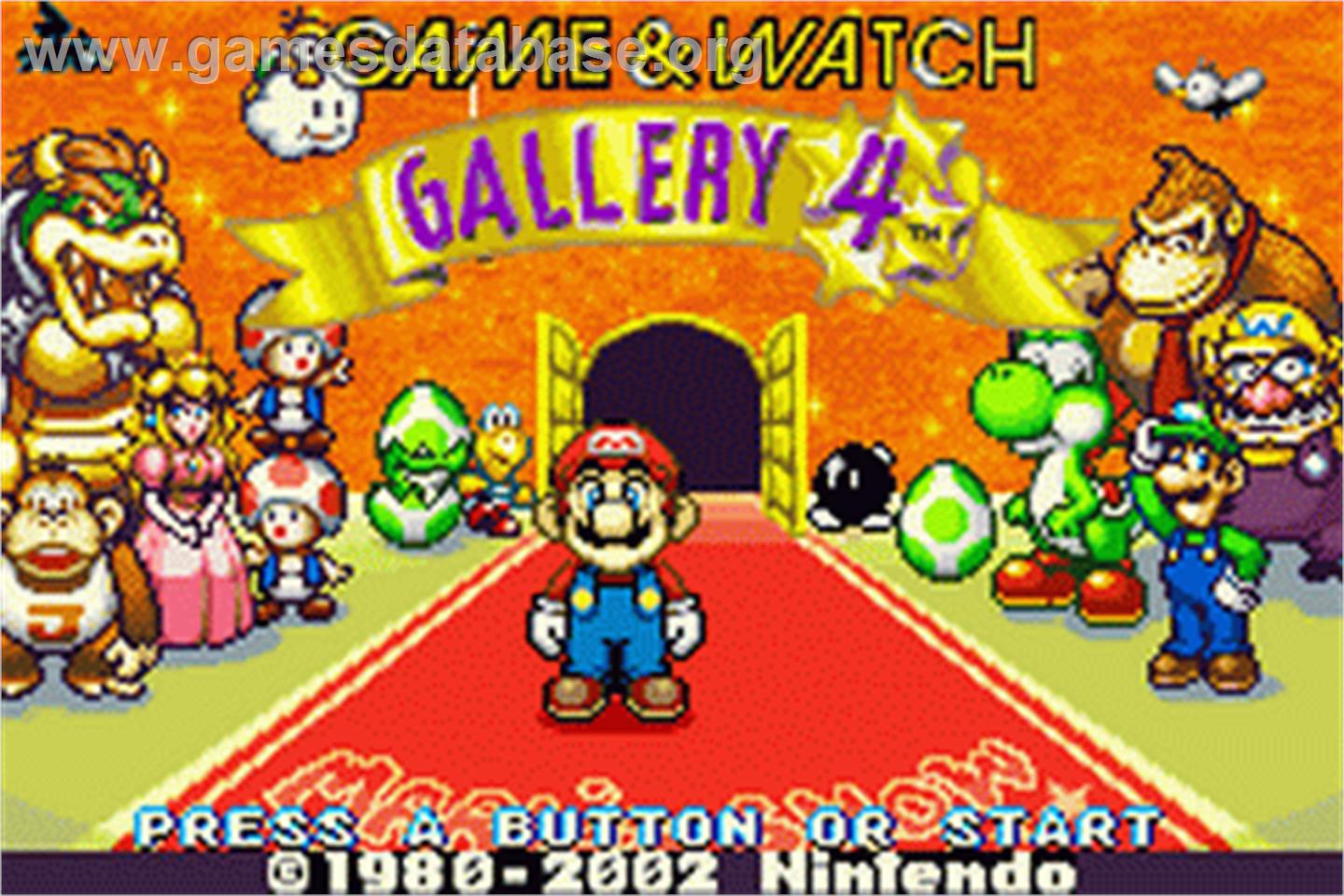 Game & Watch Gallery 4 - Nintendo Game Boy Advance - Artwork - Title Screen