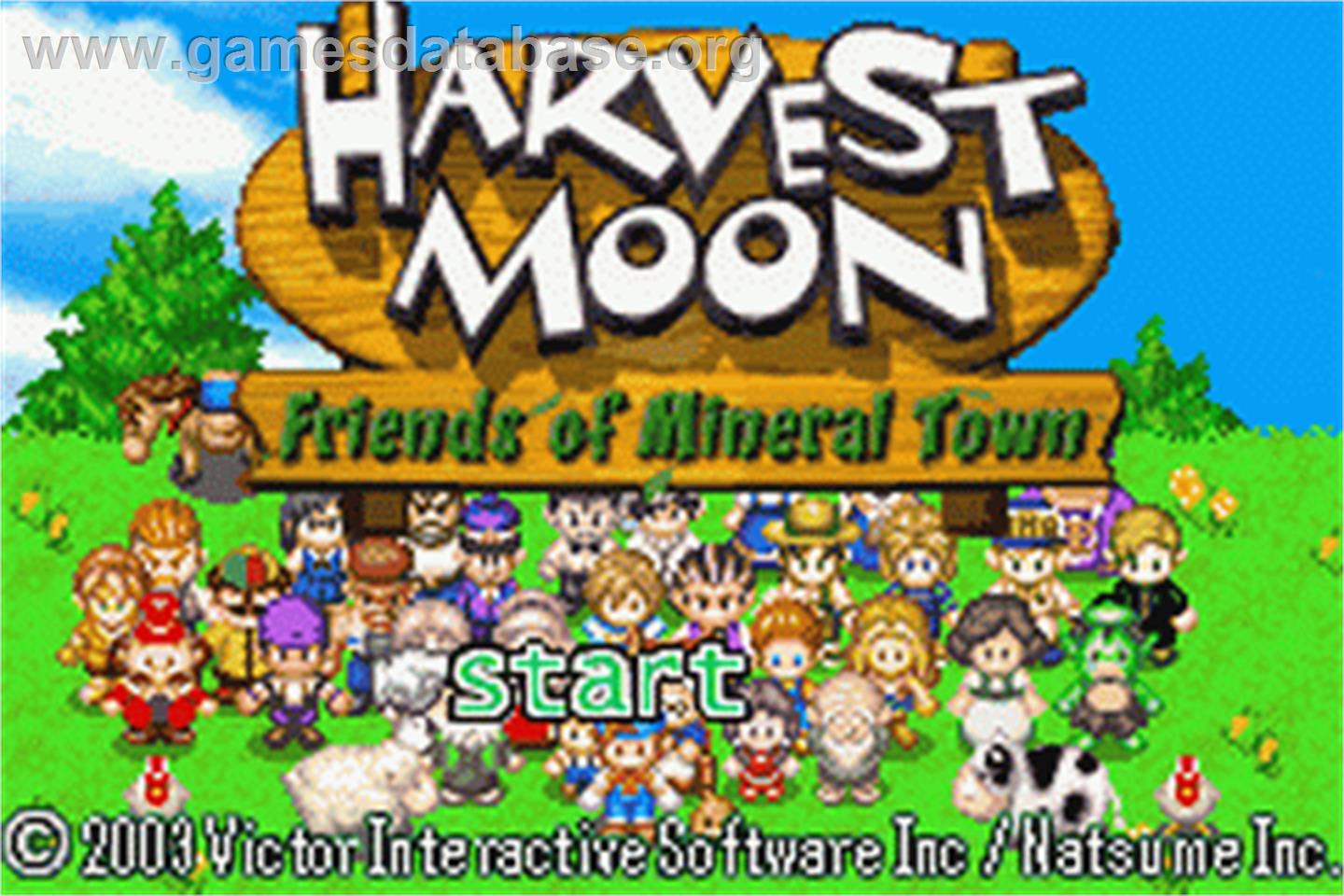 Harvest Moon: Friends of Mineral Town - Nintendo Game Boy Advance - Artwork - Title Screen