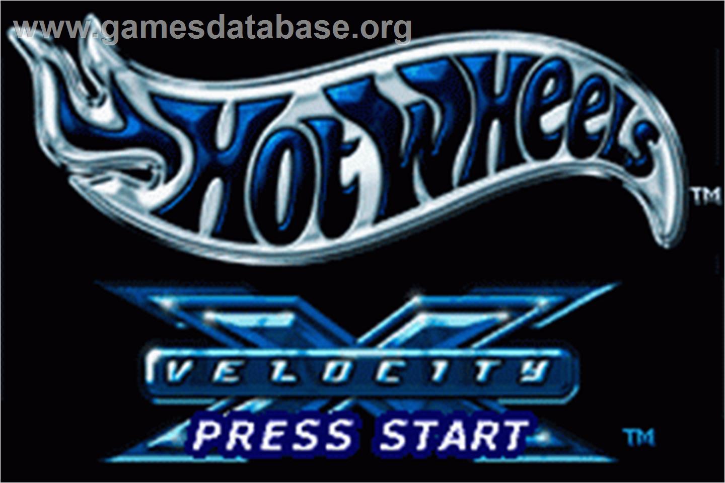 Hot Wheels: Velocity X - Nintendo Game Boy Advance - Artwork - Title Screen