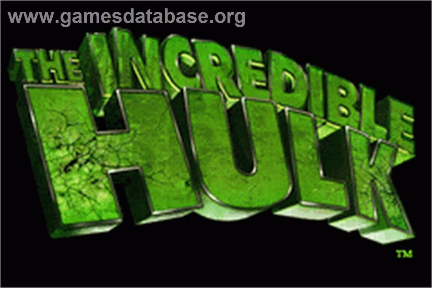 Incredible Hulk - Nintendo Game Boy Advance - Artwork - Title Screen