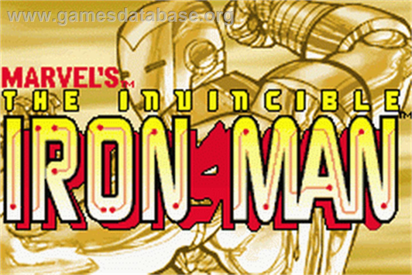 Invincible Iron Man - Nintendo Game Boy Advance - Artwork - Title Screen
