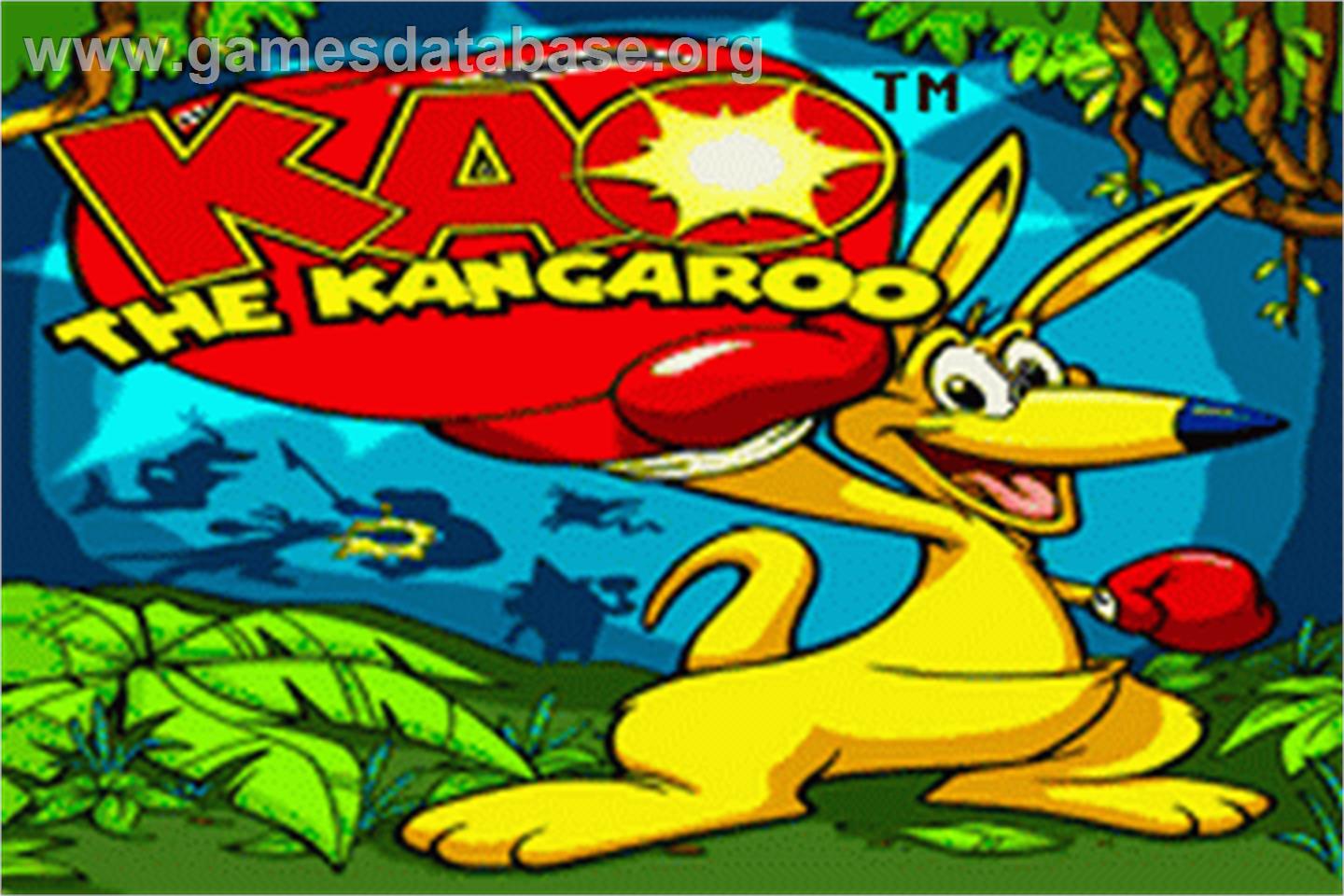 Kao the Kangaroo - Nintendo Game Boy Advance - Artwork - Title Screen