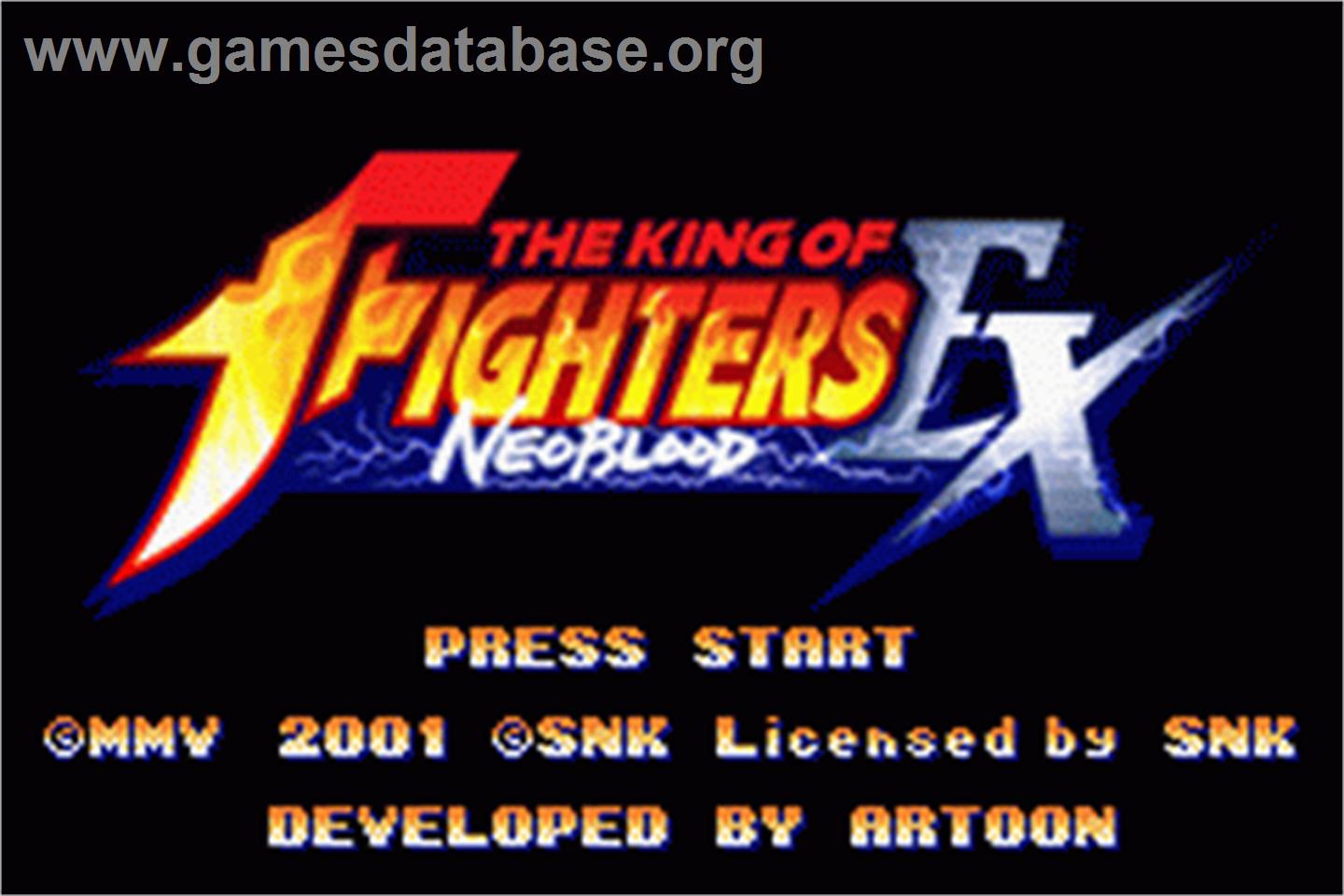 King of Fighters EX: Neo Blood - Nintendo Game Boy Advance - Artwork - Title Screen
