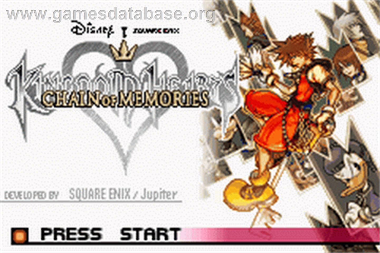 Kingdom Hearts: Chain of Memories - Nintendo Game Boy Advance - Artwork - Title Screen