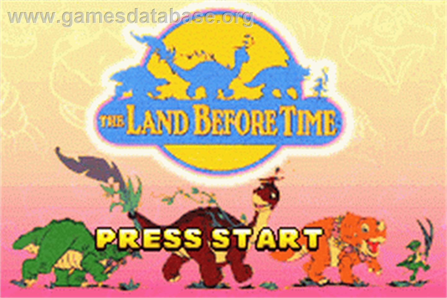 Land Before Time - Nintendo Game Boy Advance - Artwork - Title Screen