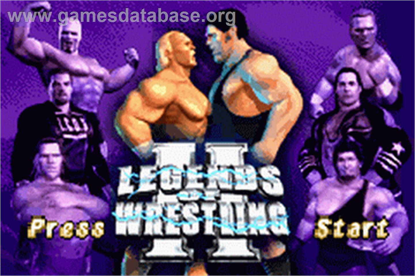 Legends of Wrestling 2 - Nintendo Game Boy Advance - Artwork - Title Screen