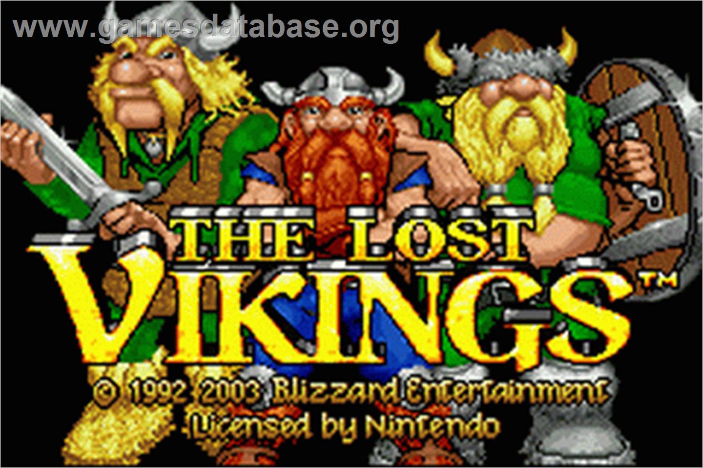 Lost Vikings - Nintendo Game Boy Advance - Artwork - Title Screen