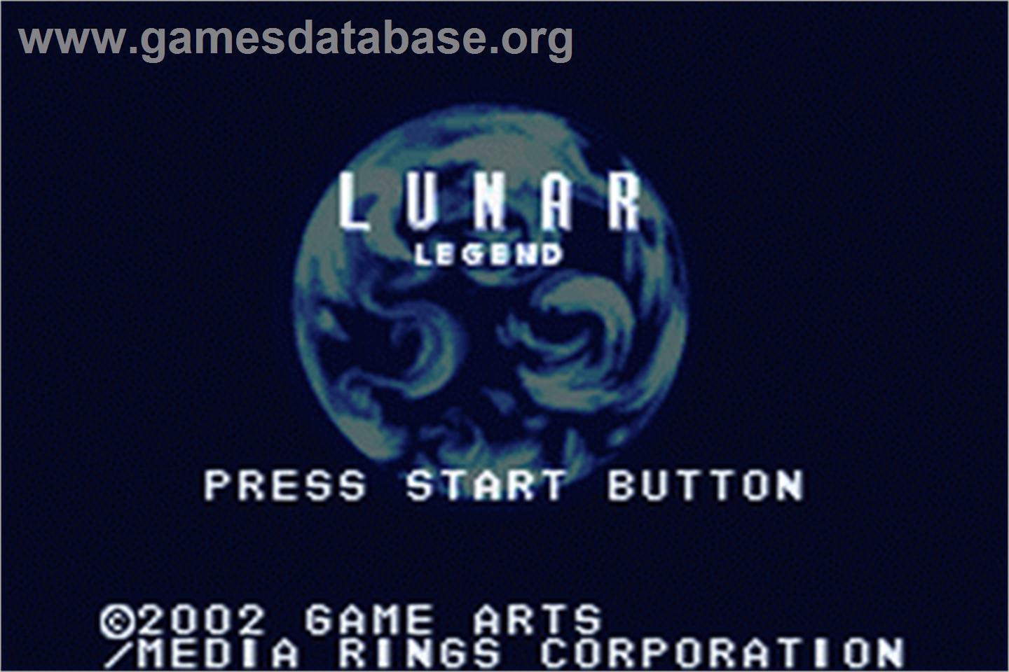Lunar Legend - Nintendo Game Boy Advance - Artwork - Title Screen