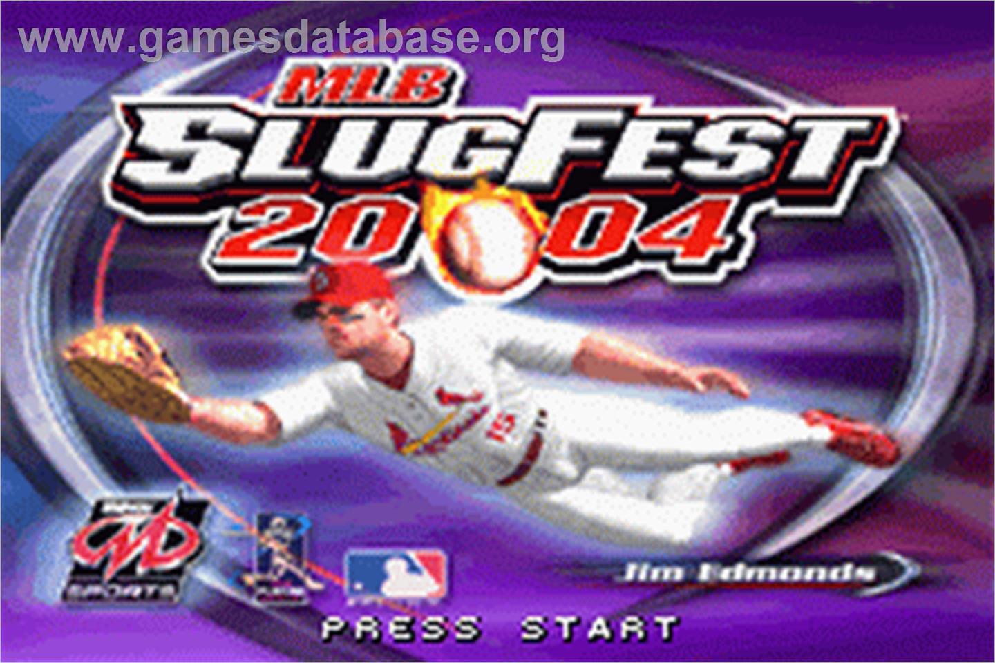 MLB SlugFest 20-04 - Nintendo Game Boy Advance - Artwork - Title Screen