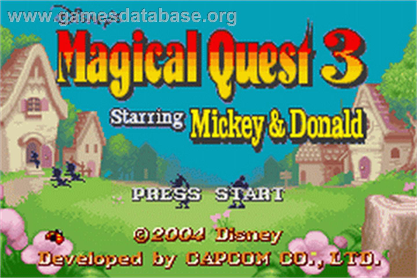 Magical Quest 3 starring Mickey and Donald - Nintendo Game Boy Advance - Artwork - Title Screen