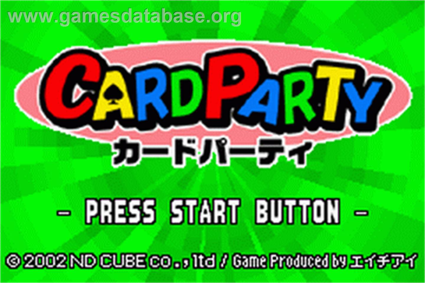 Mario Party-e - Nintendo Game Boy Advance - Artwork - Title Screen