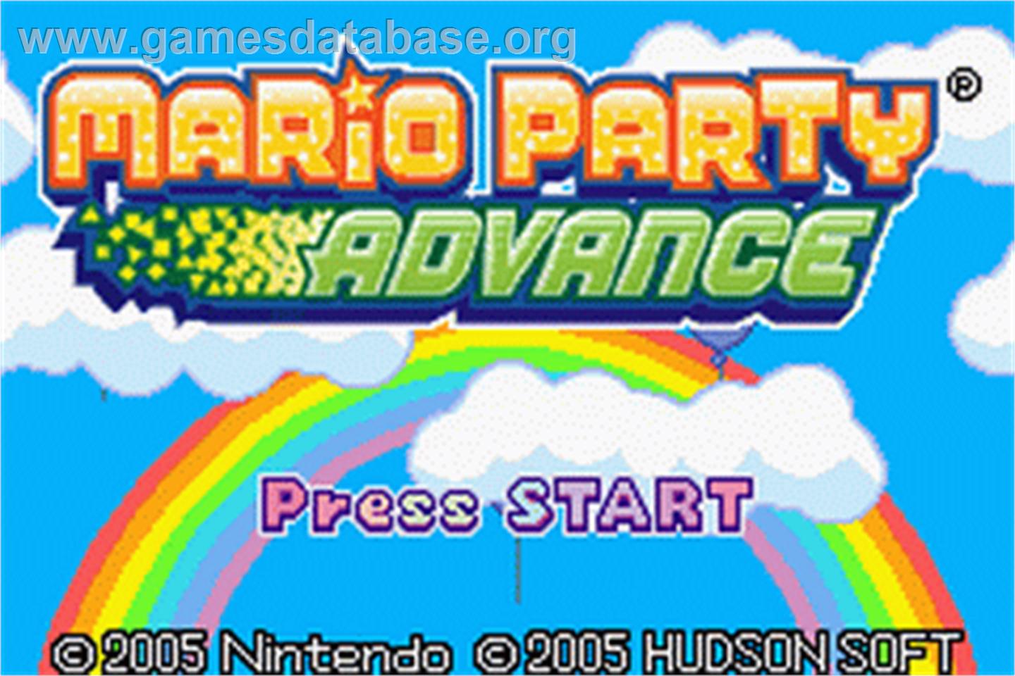 Mario Party Advance - Nintendo Game Boy Advance - Artwork - Title Screen
