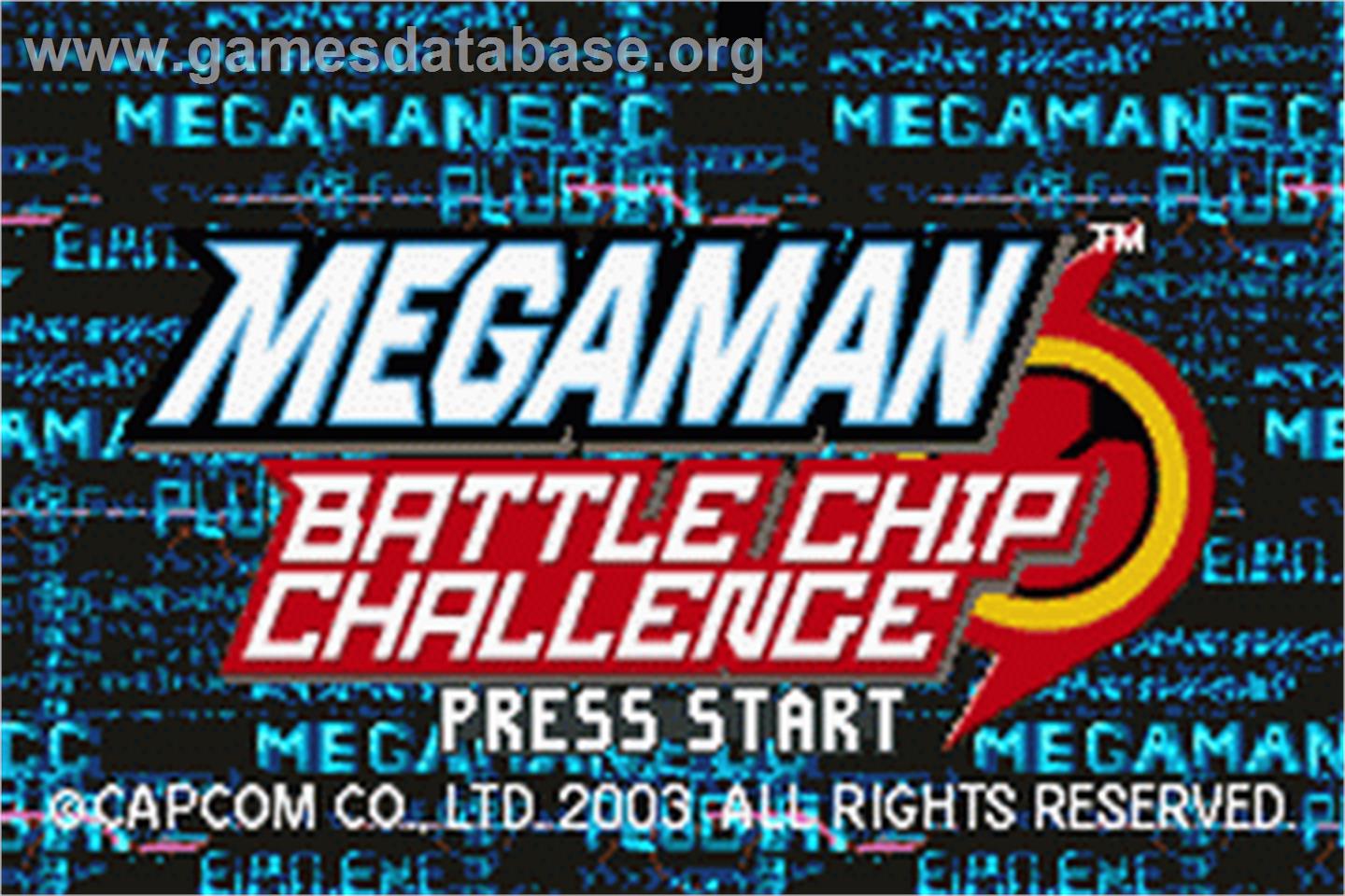Mega Man Battle Chip Challenge - Nintendo Game Boy Advance - Artwork - Title Screen