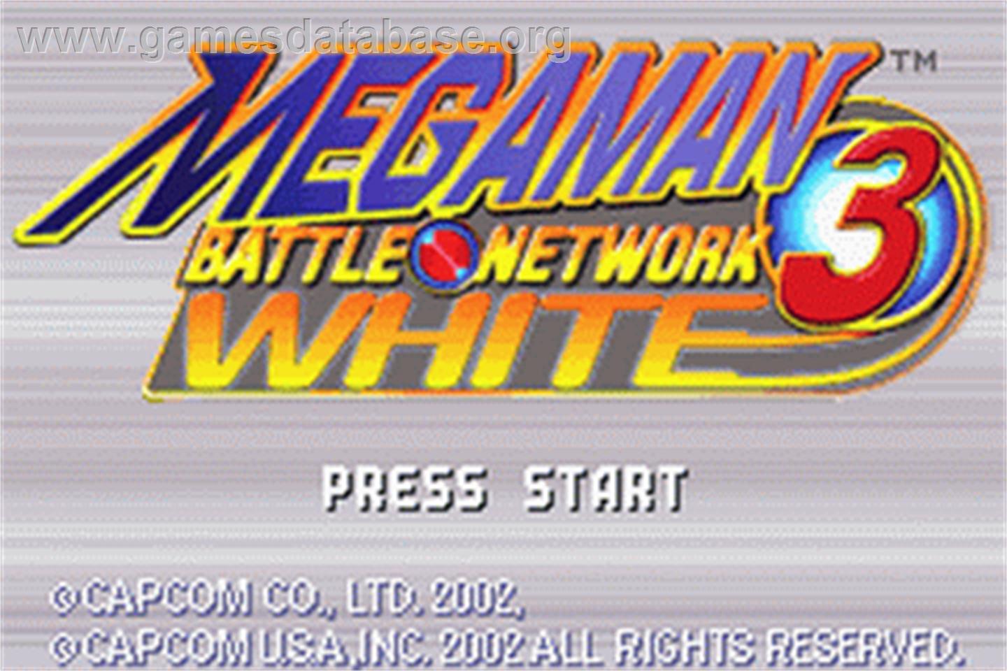 Mega Man Battle Network 3: White Version - Nintendo Game Boy Advance - Artwork - Title Screen