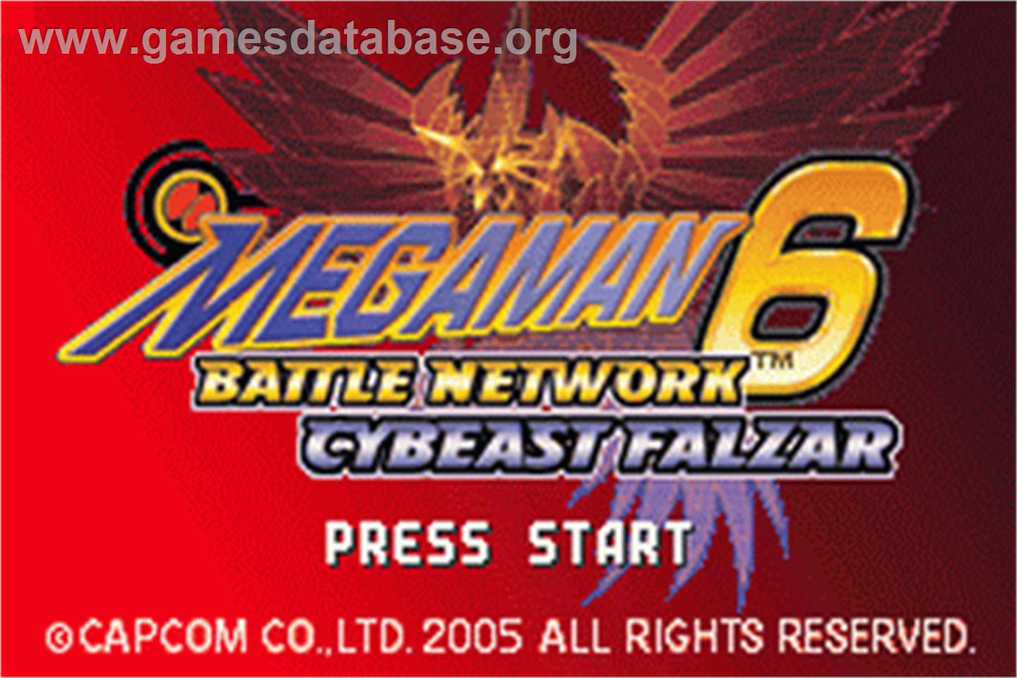 Mega Man Battle Network 6: Cybeast Falzar - Nintendo Game Boy Advance - Artwork - Title Screen
